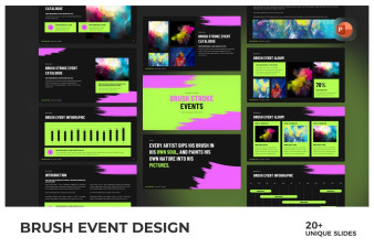 Brush Event Design PowerPoint Template